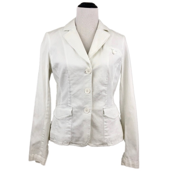 New York & Company Jackets & Blazers - New York & Company White 3-Button Jacket Blazer 8